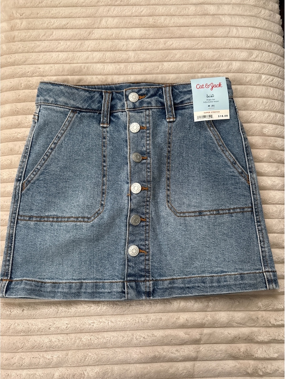 Cat and Jack girls denim skirt size (M) 8 NWT